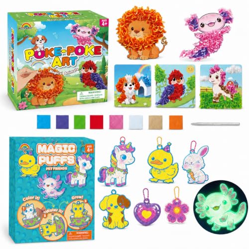 3D Animal Craft & Poke Art Kit for Kids
