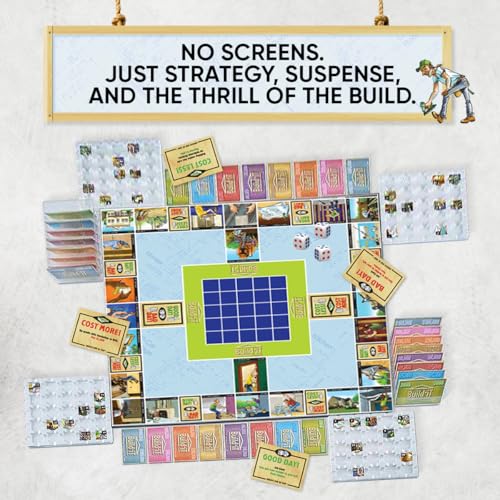 Build-iT Step by Step Board Game, House Construction Strategy Game