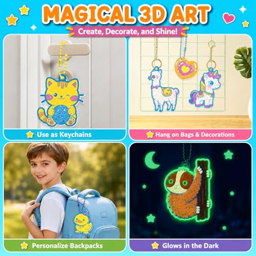 3D Animal Craft & Poke Art Kit for Kids