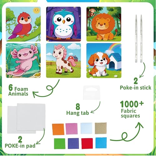 3D Animal Craft & Poke Art Kit for Kids