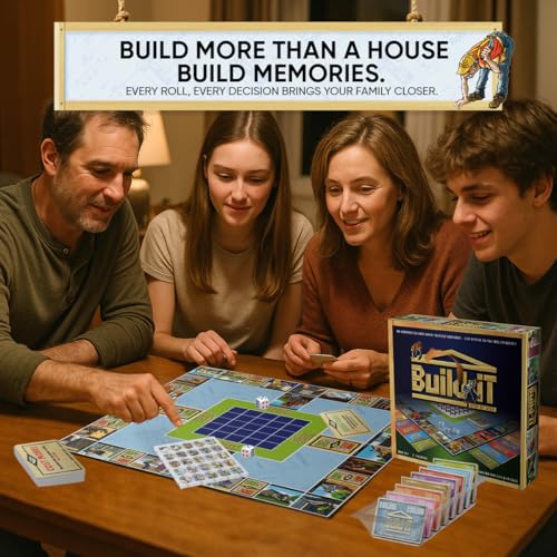 Build-iT Step by Step Board Game, House Construction Strategy Game