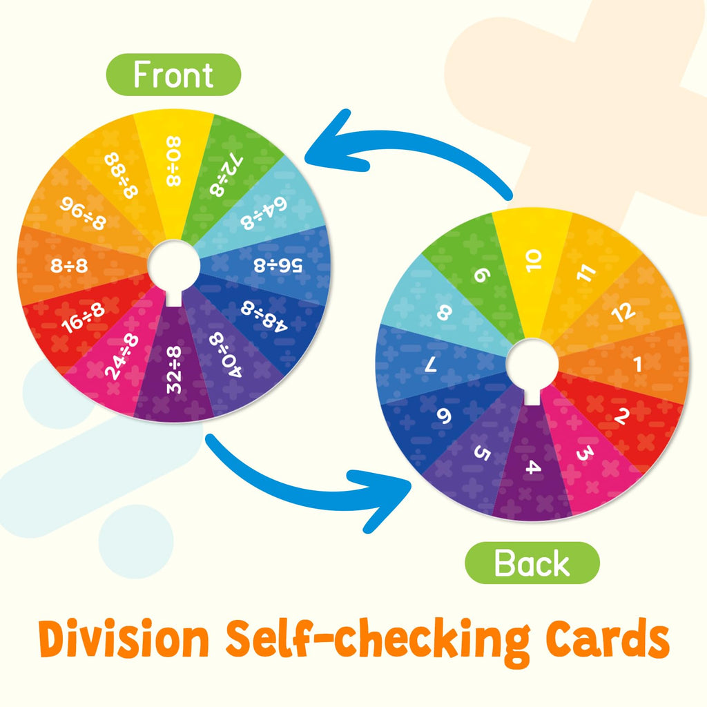 Multiplication & Division Math Game with 25 Self-Checking Flash Cards