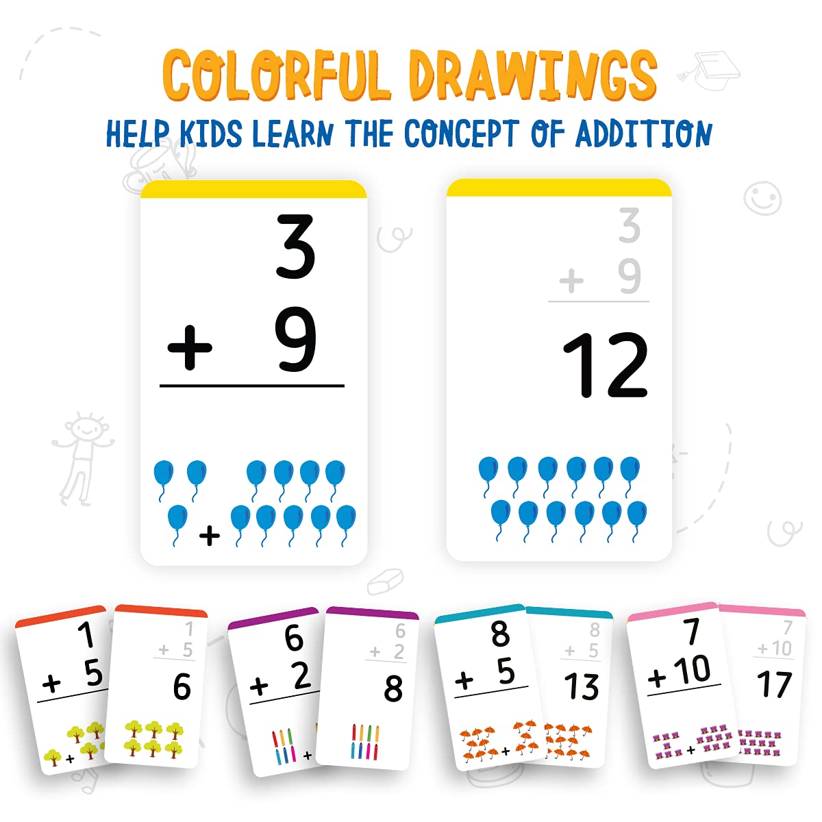 Math Flash Cards for Preschool & Elementary Learning