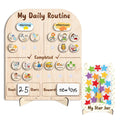 Wooden Kids Daily Routine & Star Reward Chart