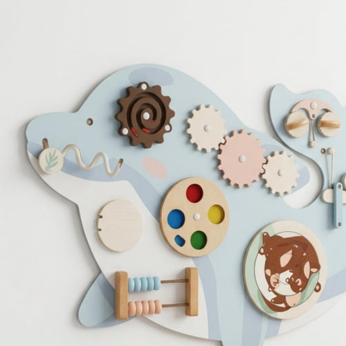 Wooden Wall Activity Board for Fine Motor & Sensory Play