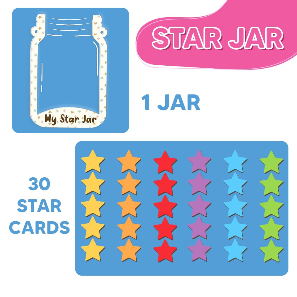 Wooden Kids Daily Routine & Star Reward Chart
