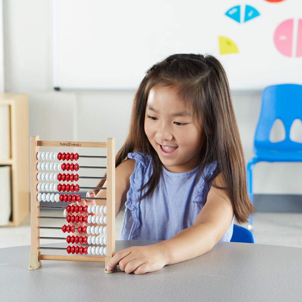 Mini 100-Bead Wooden Abacus for Counting & Math Learning