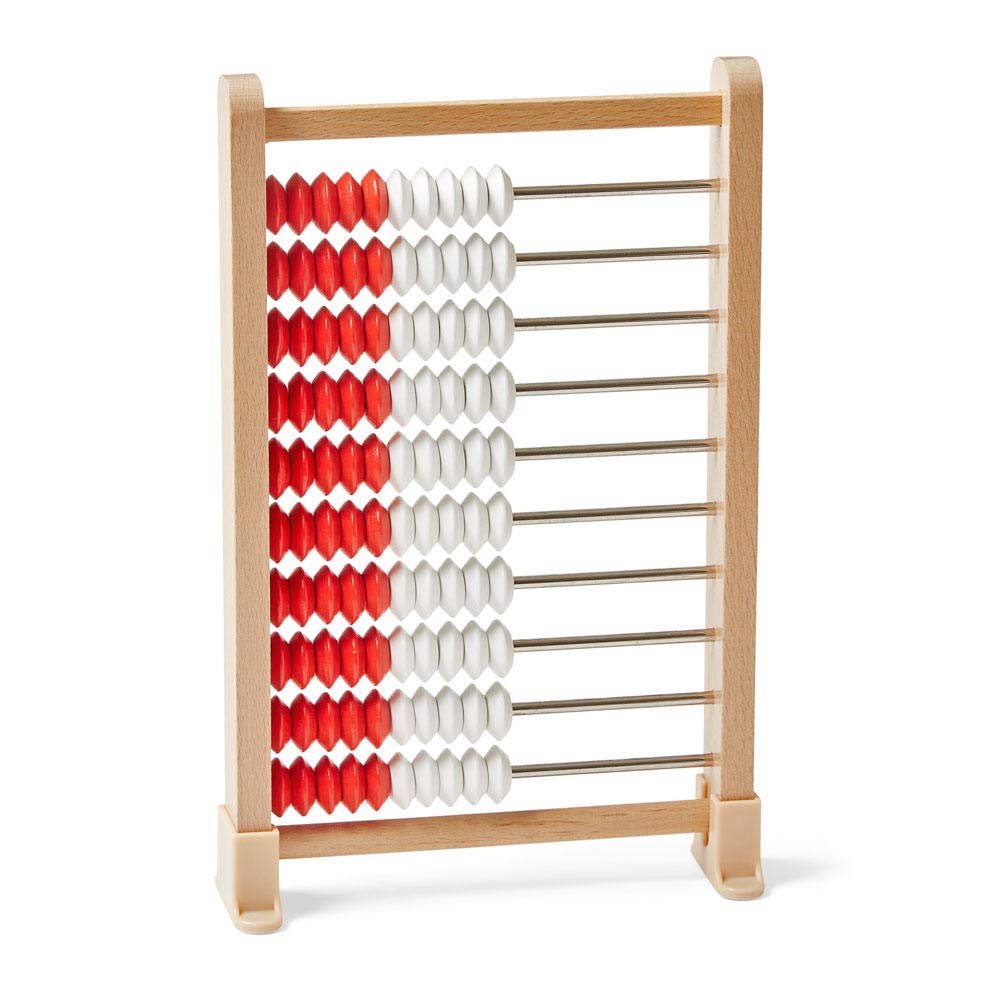 Mini 100-Bead Wooden Abacus for Counting & Math Learning