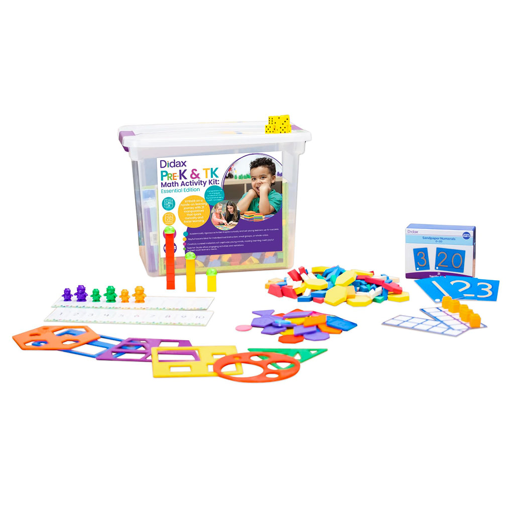Pre-K & TK Hands-On Math Activity Kit with Manipulatives & Teacher Guide