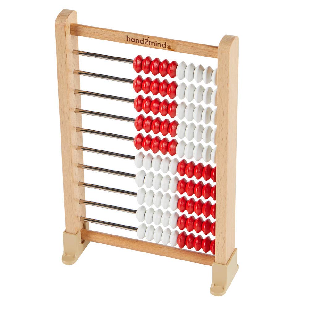 Mini 100-Bead Wooden Abacus for Counting & Math Learning
