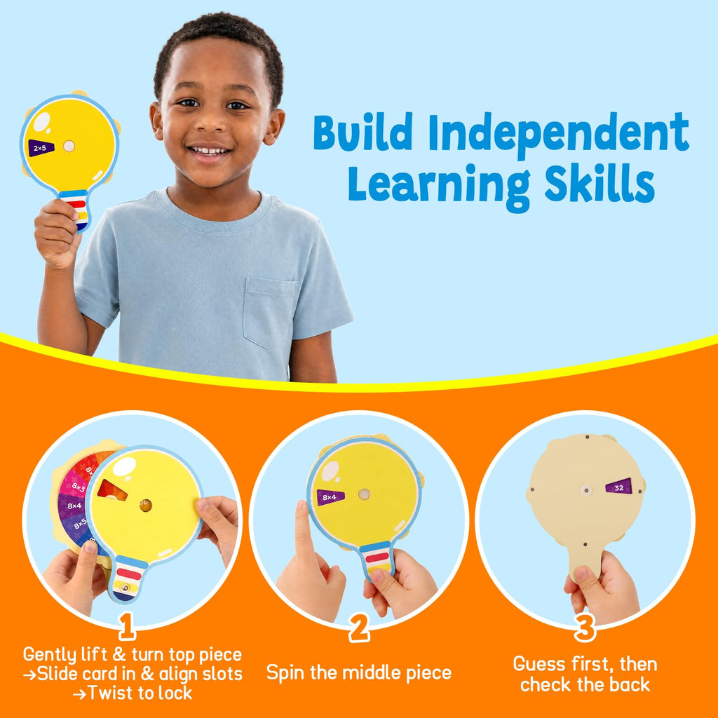 Multiplication & Division Math Game with 25 Self-Checking Flash Cards
