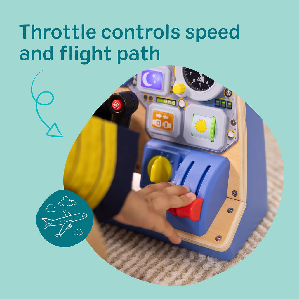 Melissa & Doug Jet Pilot Interactive Wooden Dashboard Toy