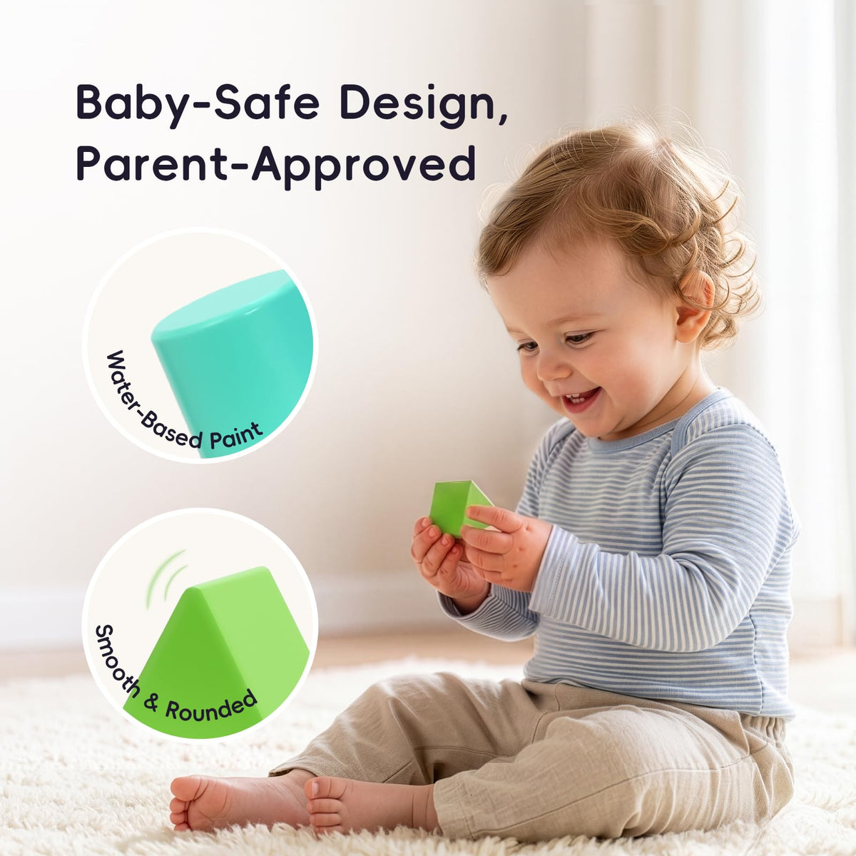 OOOK 5 in 1 Large Activity Cube, Forest-Themed Activity Cube for 1 Year Old