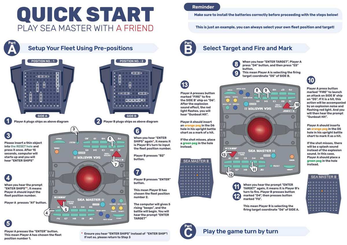 Electronic Battle Strategy Game for Kids & Adults