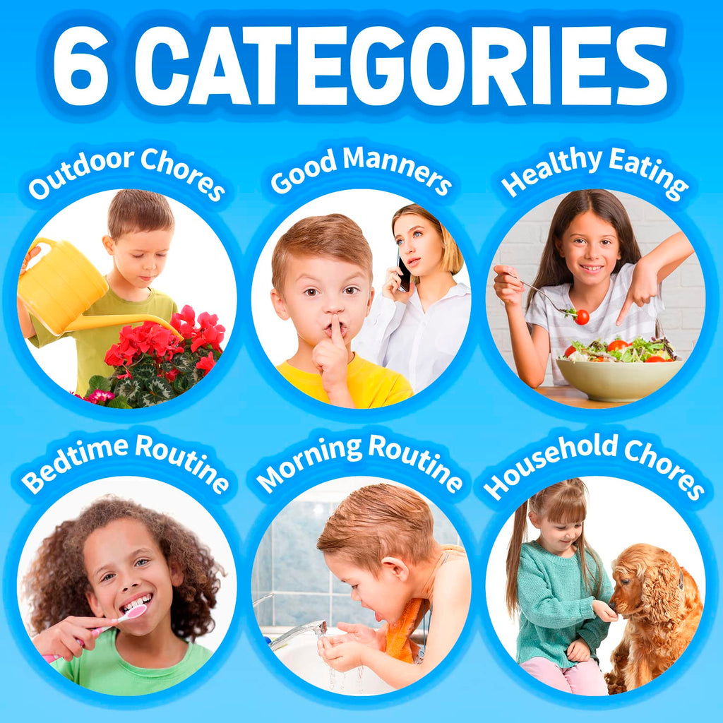 Kids Behavior & Chore Reward Chart with Stickers