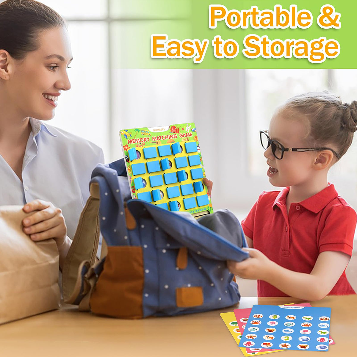 Wooden Matching Memory Game for Kids