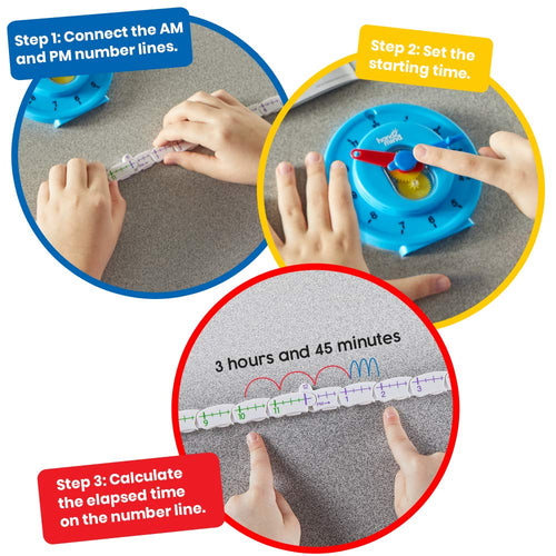 Advanced Number Line & Telling Time Math Activity