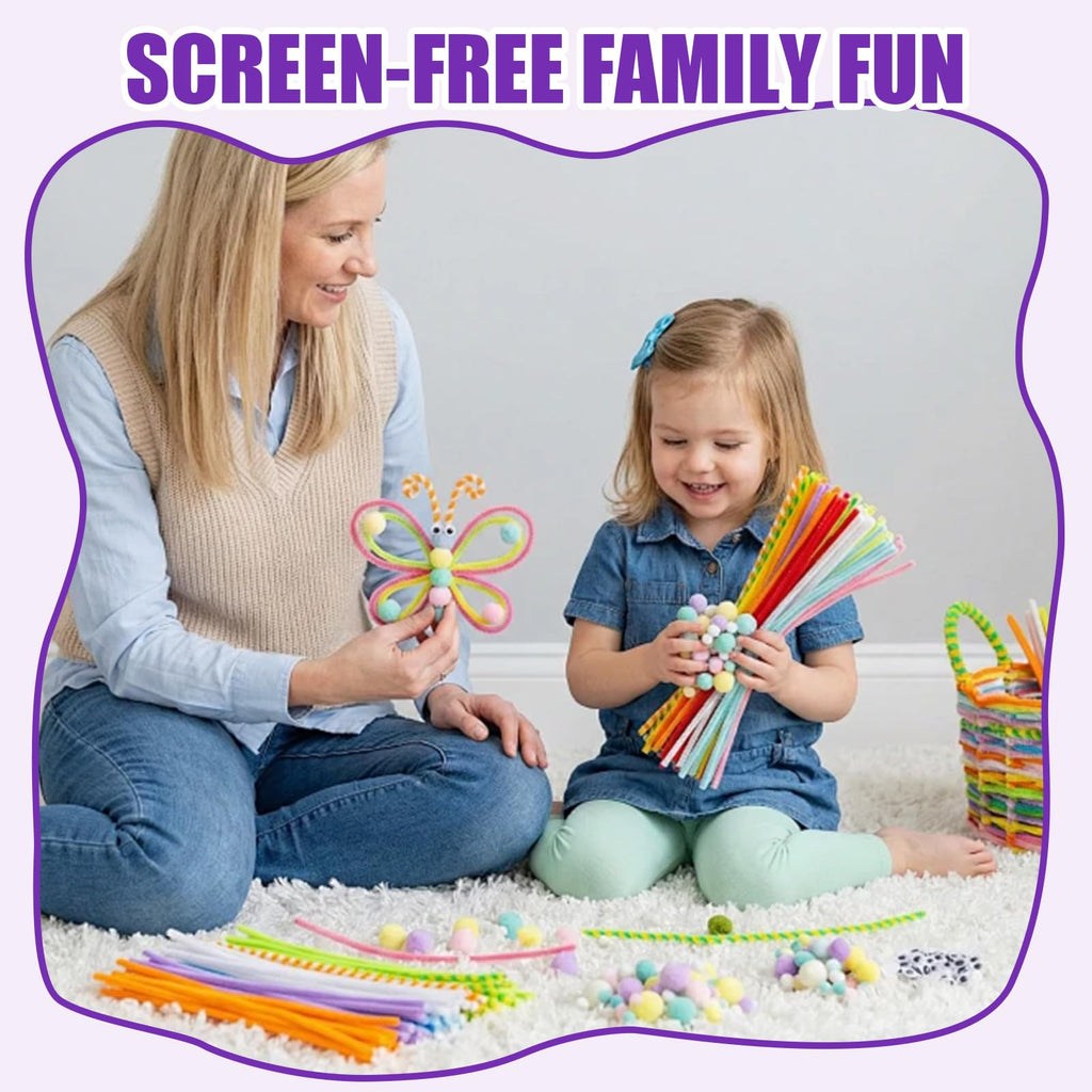 12-Inch Chenille Pipe Cleaners for Crafts & Art Projects