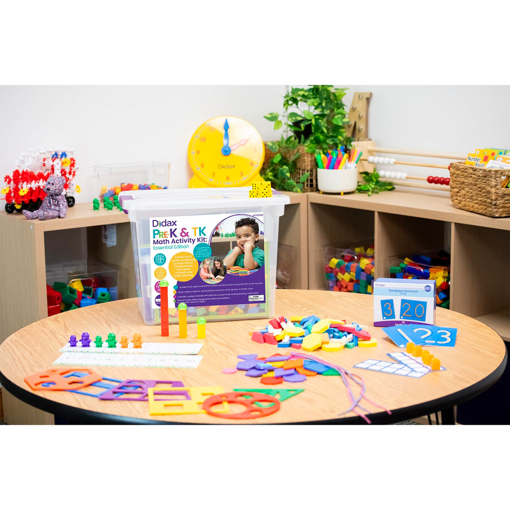 Pre-K & TK Hands-On Math Activity Kit with Manipulatives & Teacher Guide