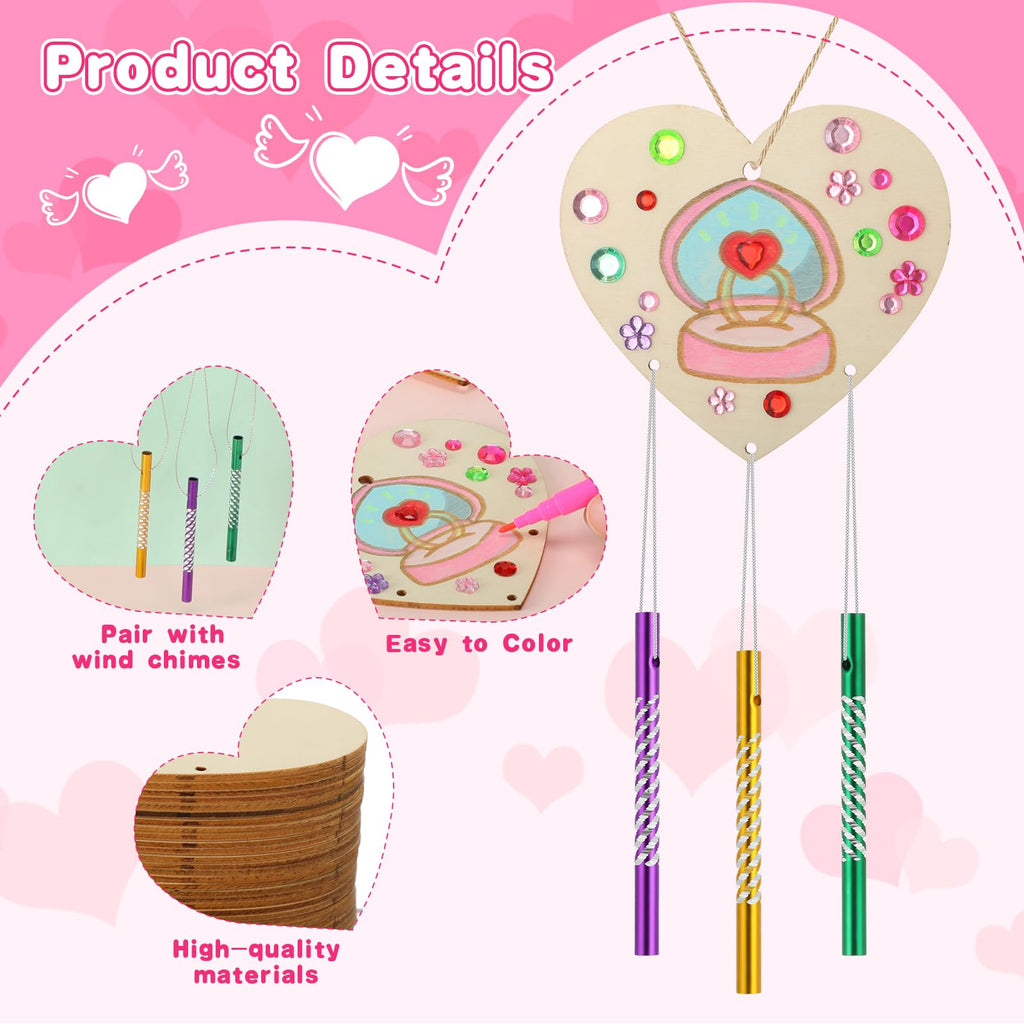 Wooden Heart Wind Chime DIY Craft Kit