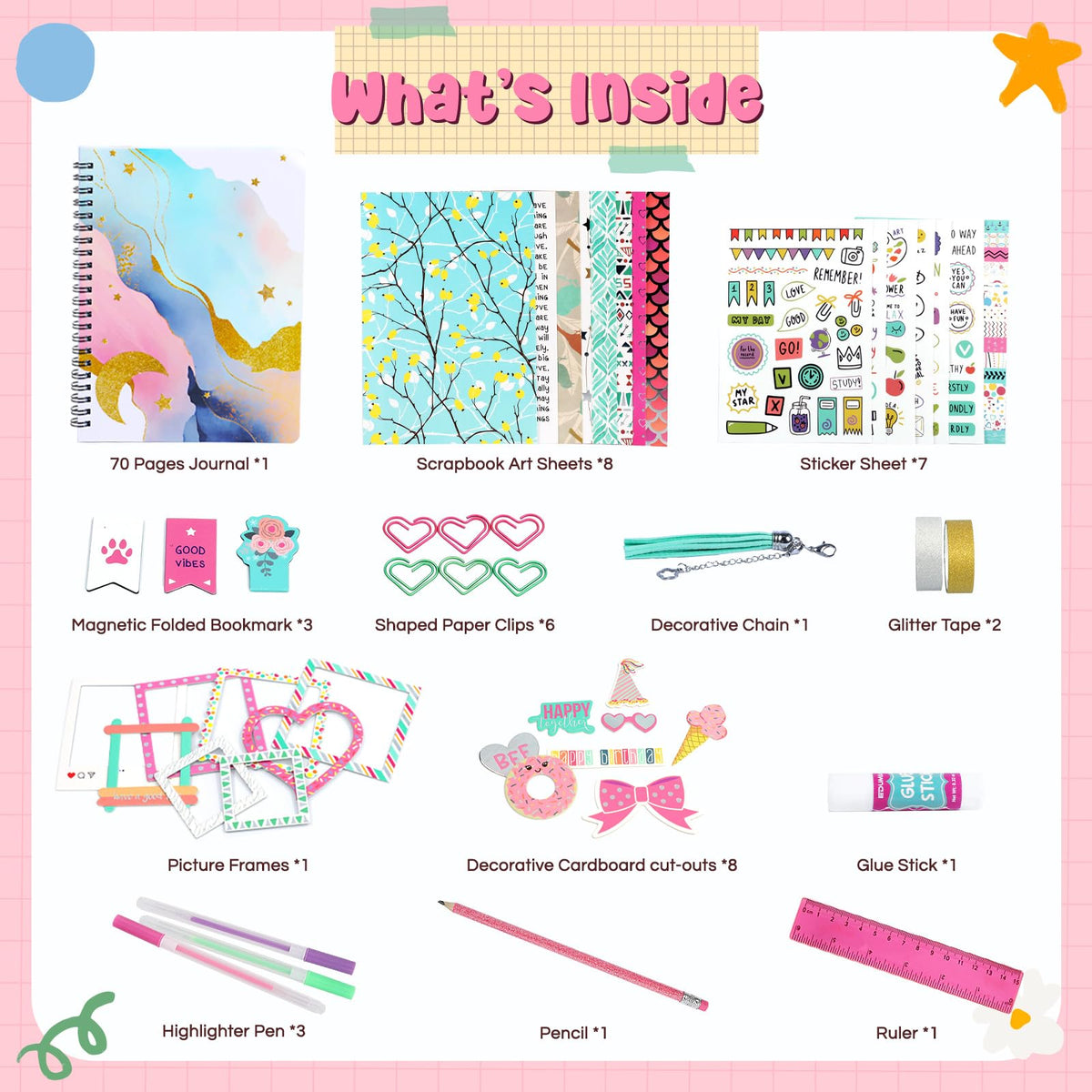 DIY Journal & Wooden Magnet Painting Craft Kit