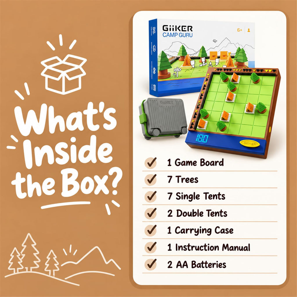 GiiKER Camp GURU 6x6 Logic Puzzle Game, 600 Challenges, Ages 6+