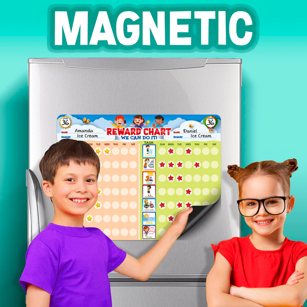 Kids Behavior & Chore Reward Chart with Stickers