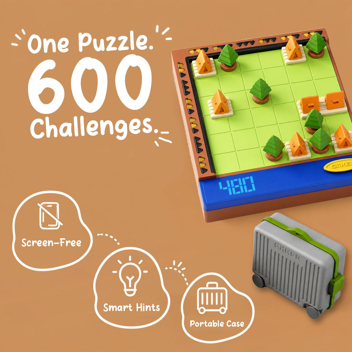 GiiKER Camp GURU 6x6 Logic Puzzle Game, 600 Challenges, Ages 6+