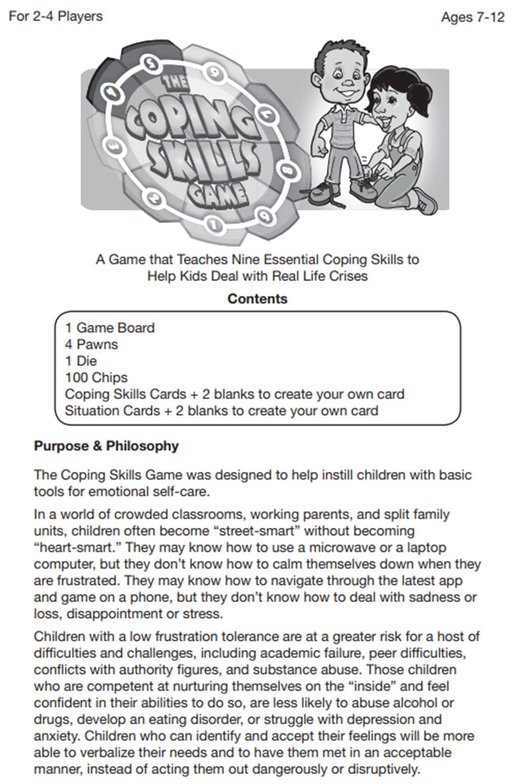 Coping Skills Game for Real-Life Problem Solving