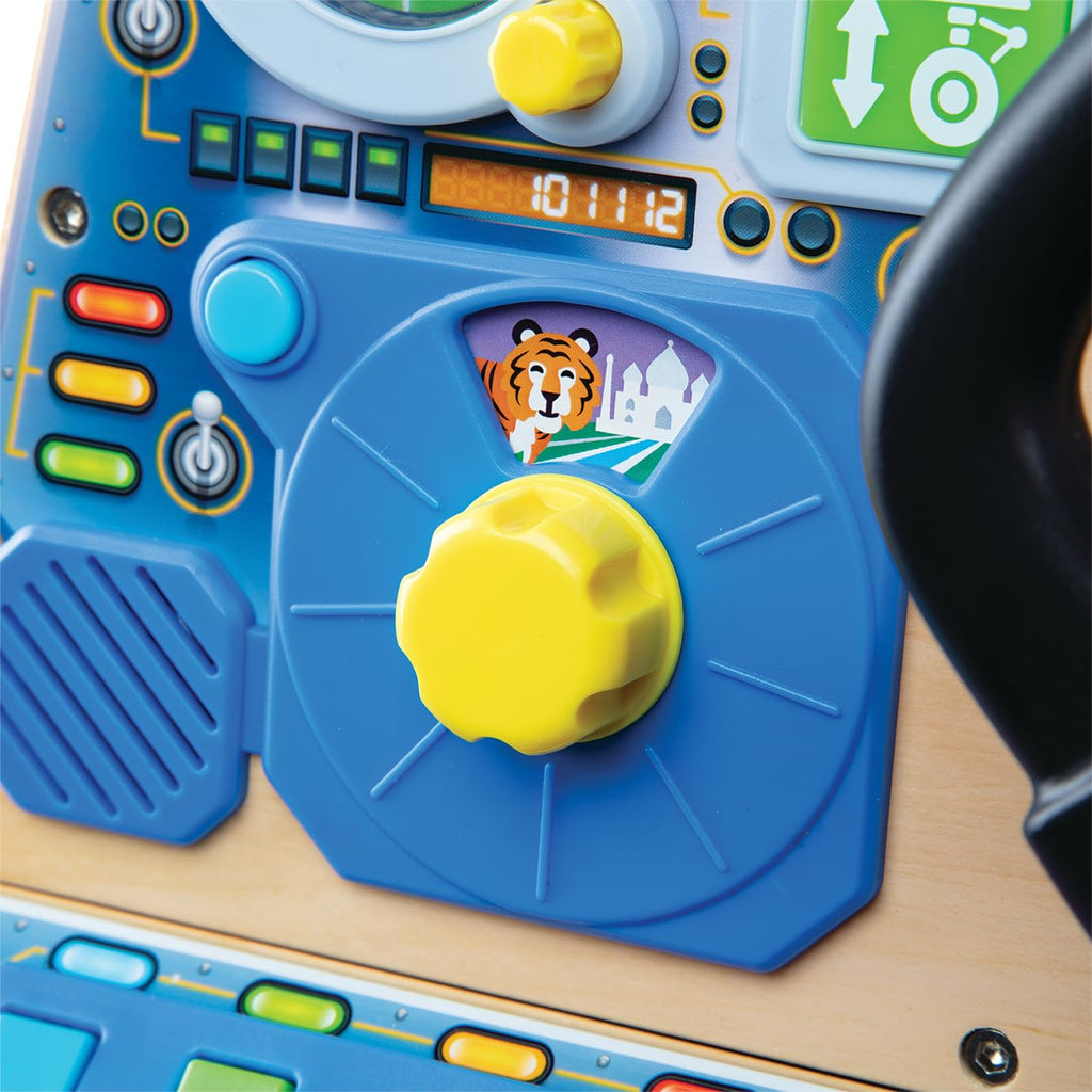 Melissa & Doug Jet Pilot Interactive Wooden Dashboard Toy