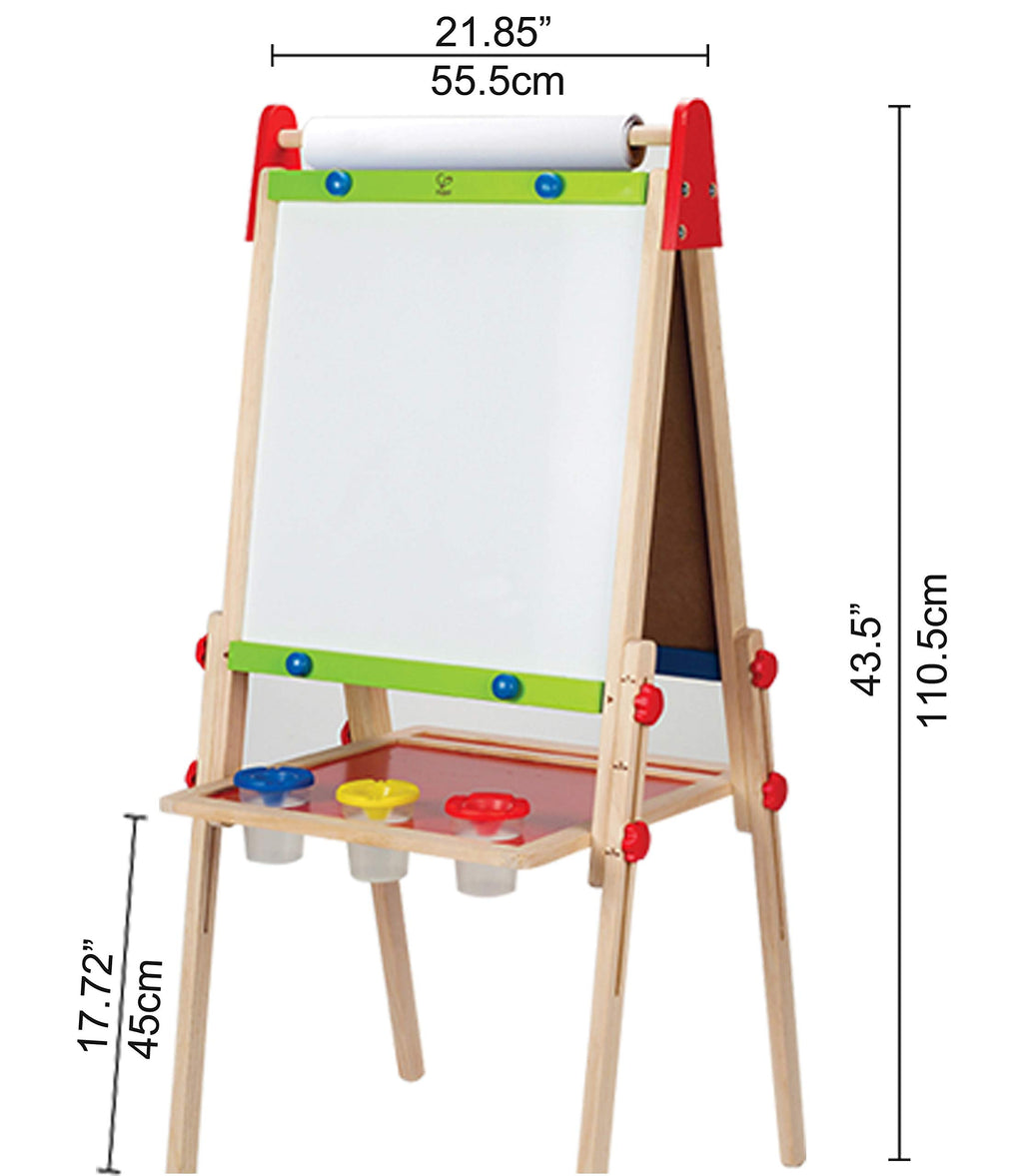 Height-Adjustable Wooden Art Easel with Magnetic Drawing Board