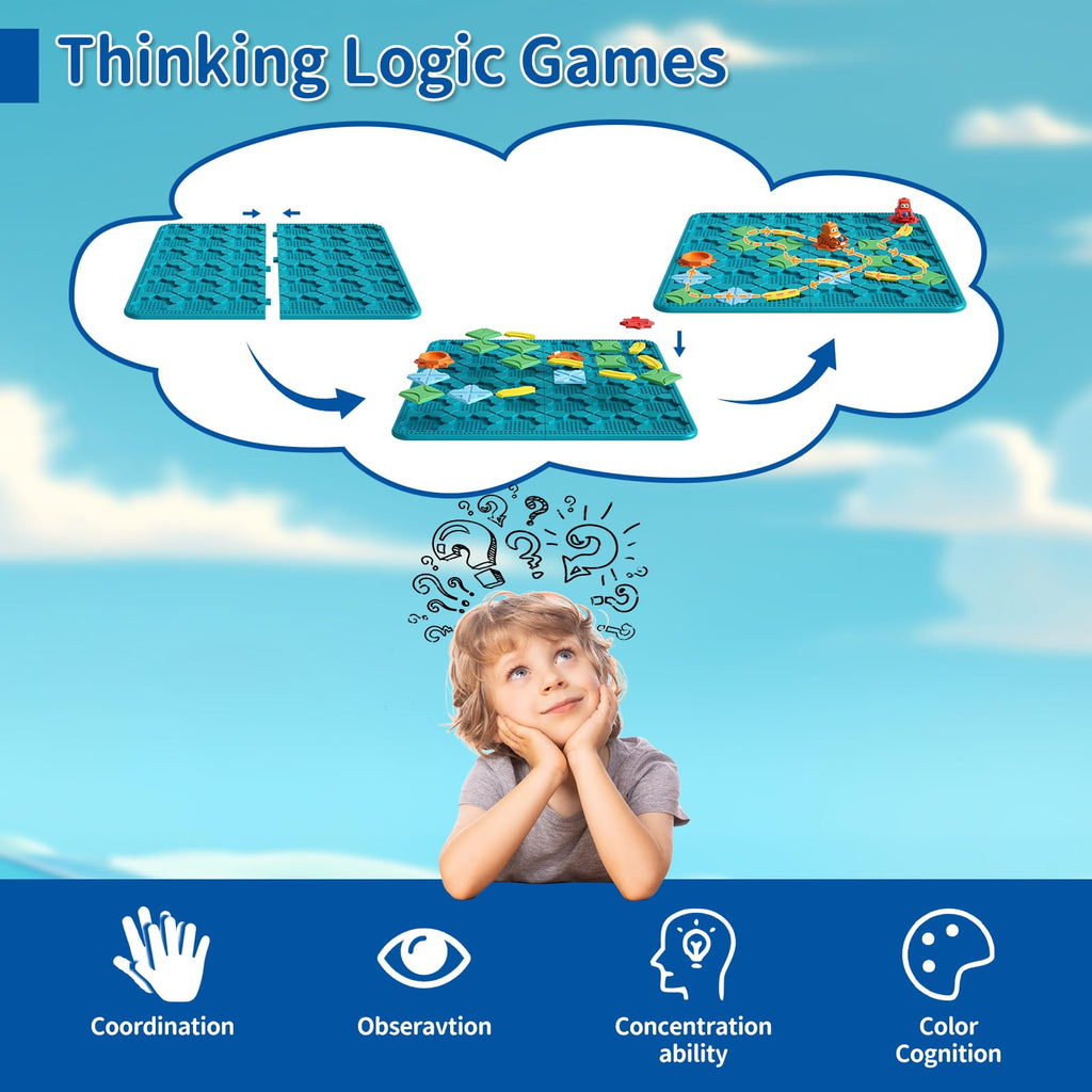Brain Stem Activity Logic Kits Kids Board Games Learning Toys