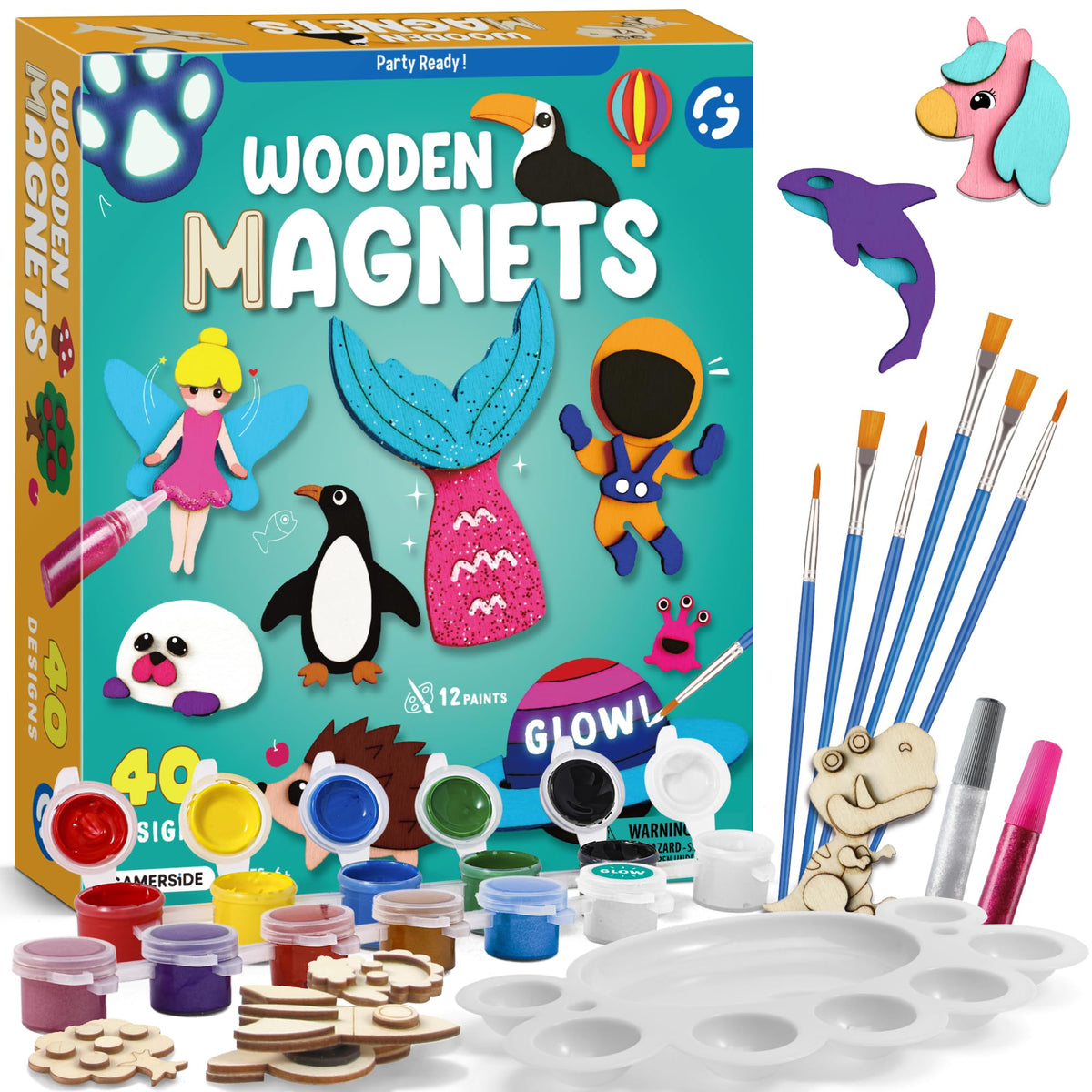DIY Journal & Wooden Magnet Painting Craft Kit