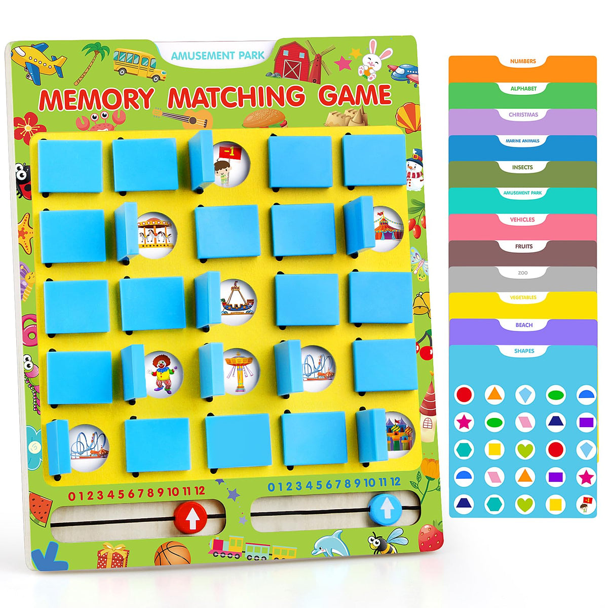 Wooden Matching Memory Game for Kids