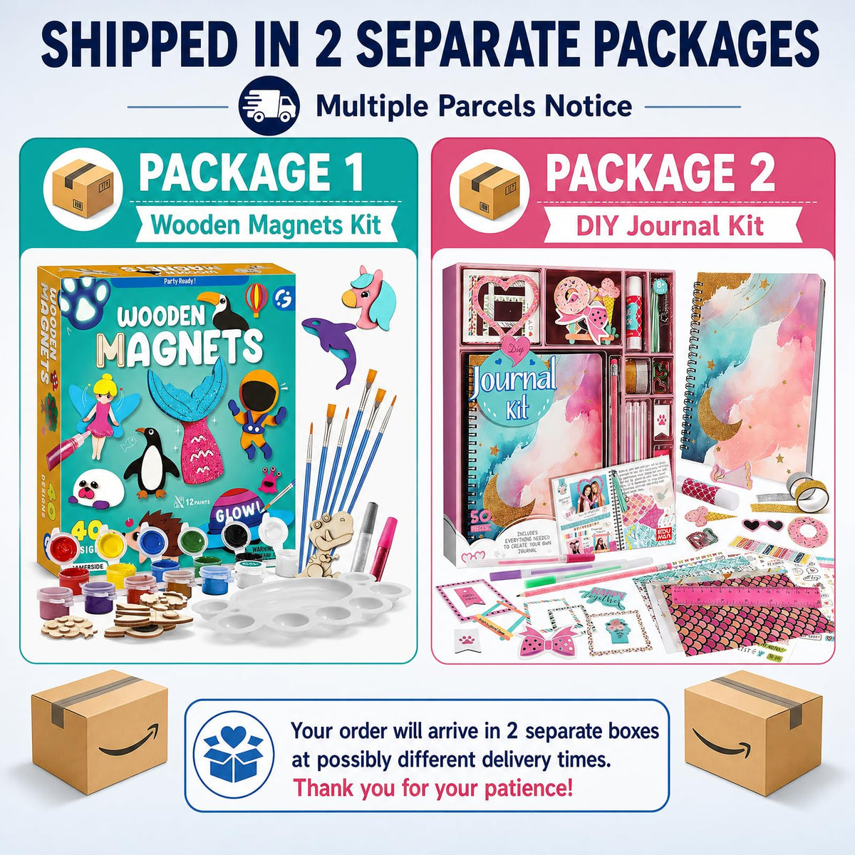 DIY Journal & Wooden Magnet Painting Craft Kit