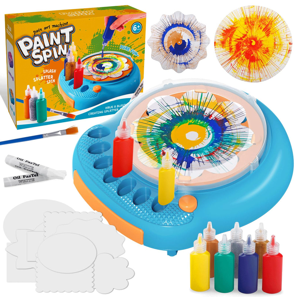 Kids Spin Art Machine with Washable Paints & Art Boards