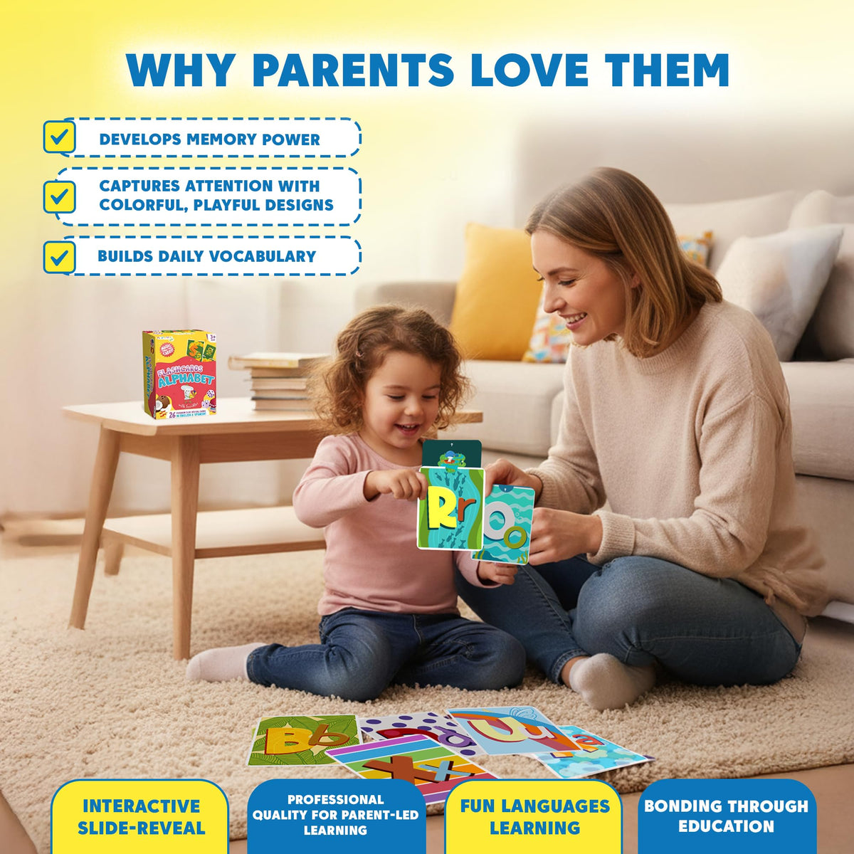 Bilingual English & Spanish Montessori Flash Cards Set