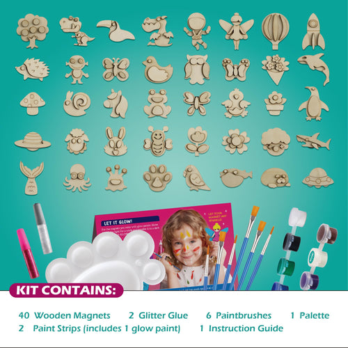 DIY Journal & Wooden Magnet Painting Craft Kit