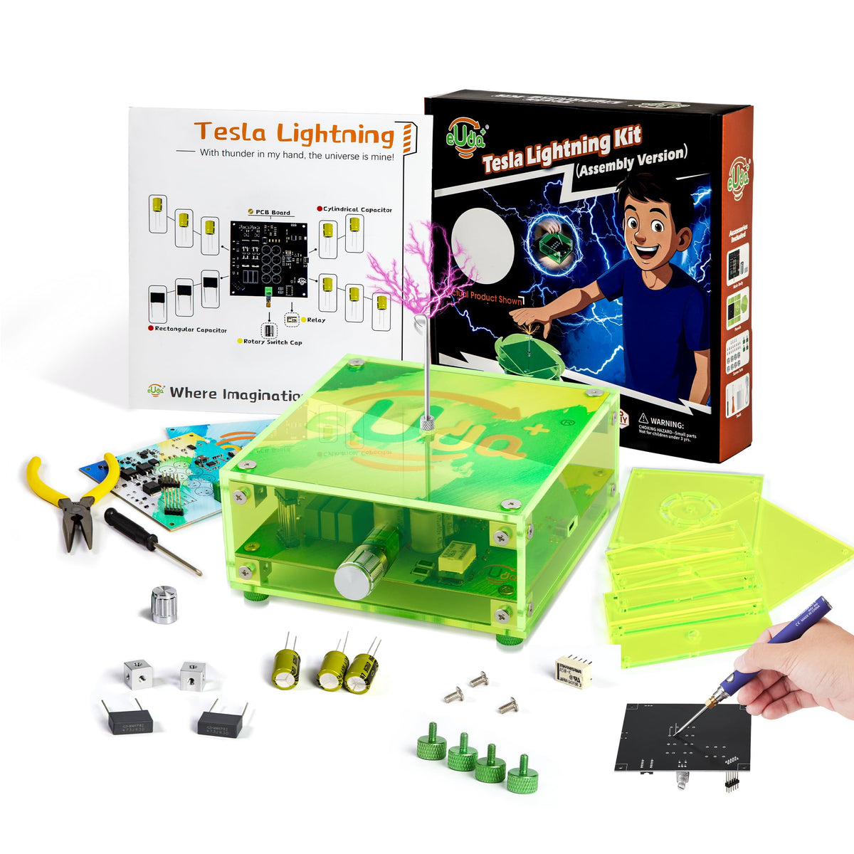 eUda+ STEM Tesla Lightning Kit (Soldering Version)