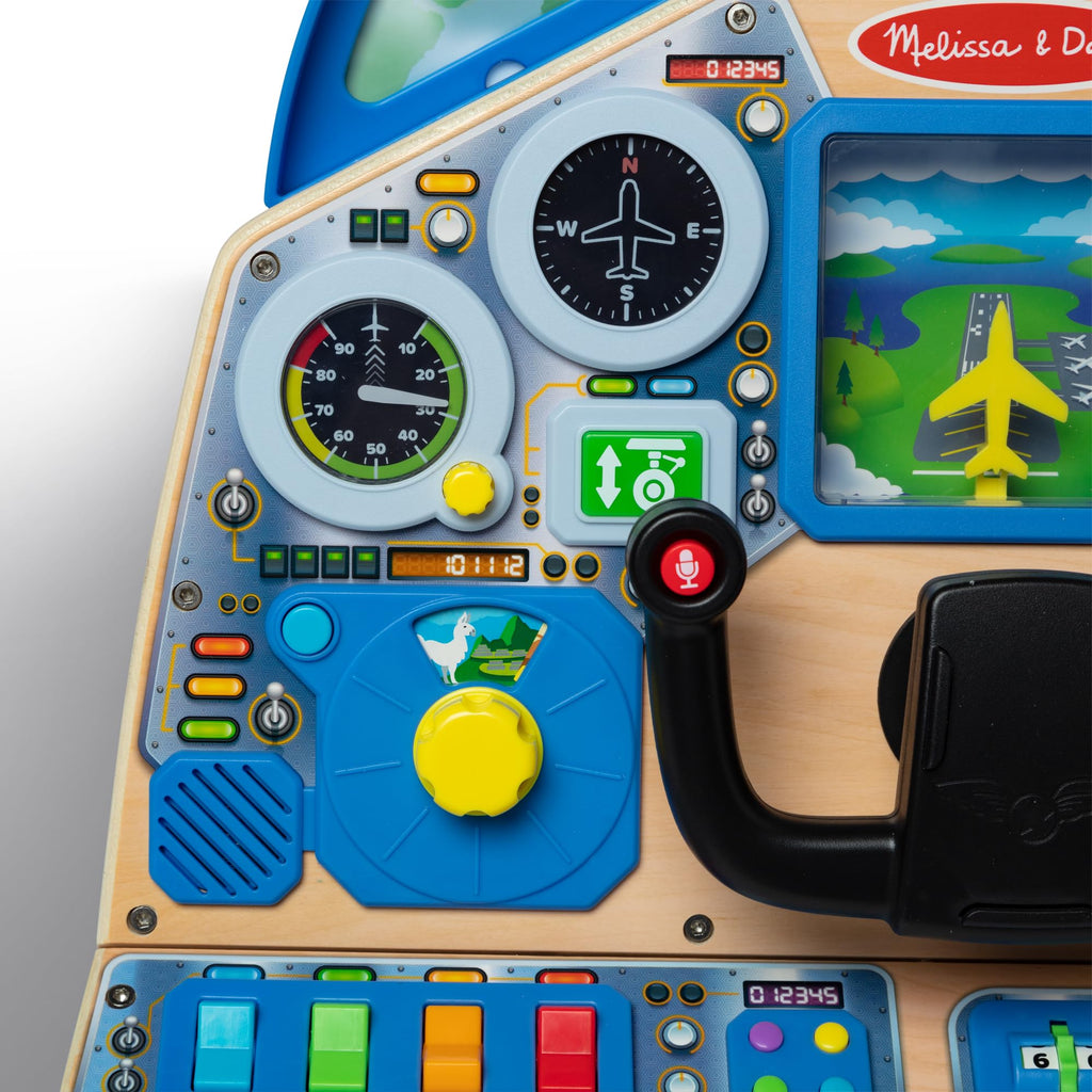 Melissa & Doug Jet Pilot Interactive Wooden Dashboard Toy