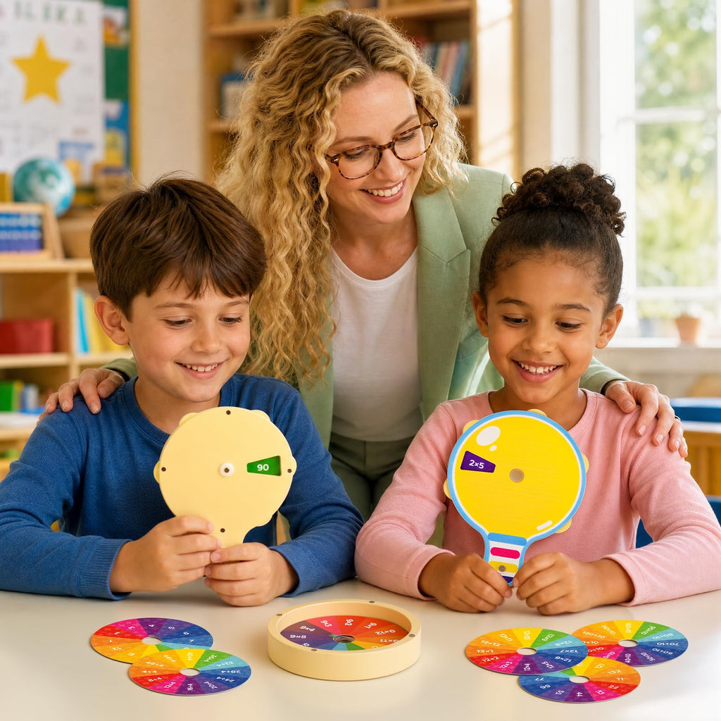 Multiplication & Division Math Game with 25 Self-Checking Flash Cards