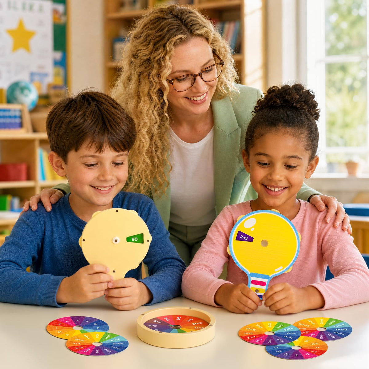 Multiplication & Division Math Game with 25 Self-Checking Flash Cards
