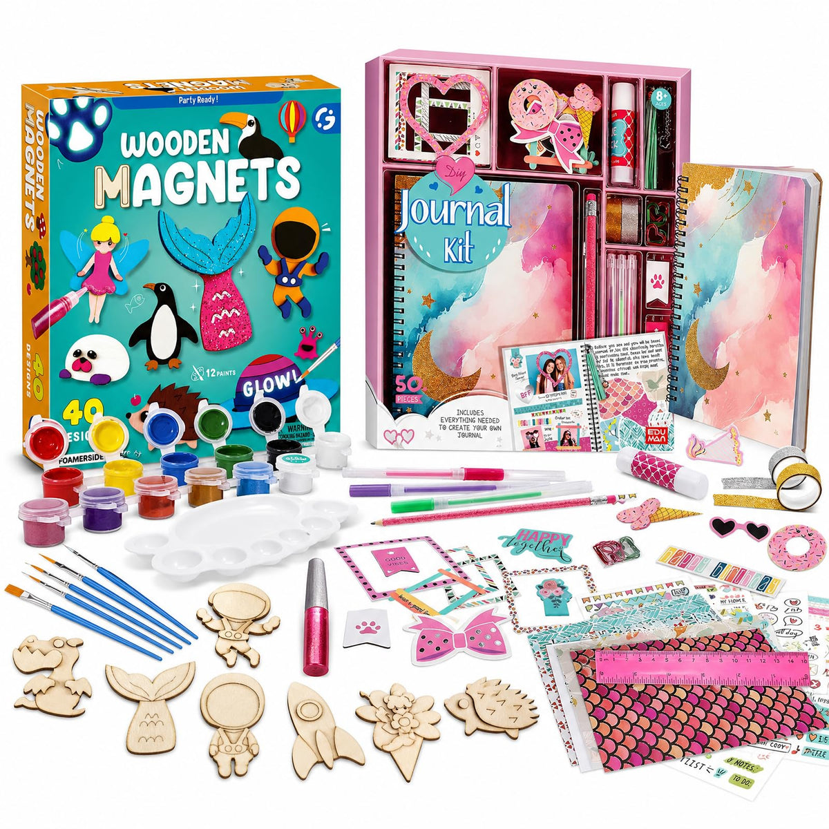 DIY Journal & Wooden Magnet Painting Craft Kit