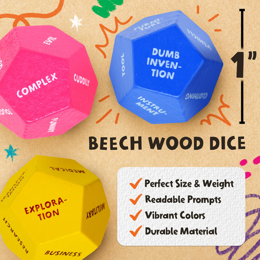 Insplore Art Dice - Ten 12-Sided Dice for Beating Artist's Block